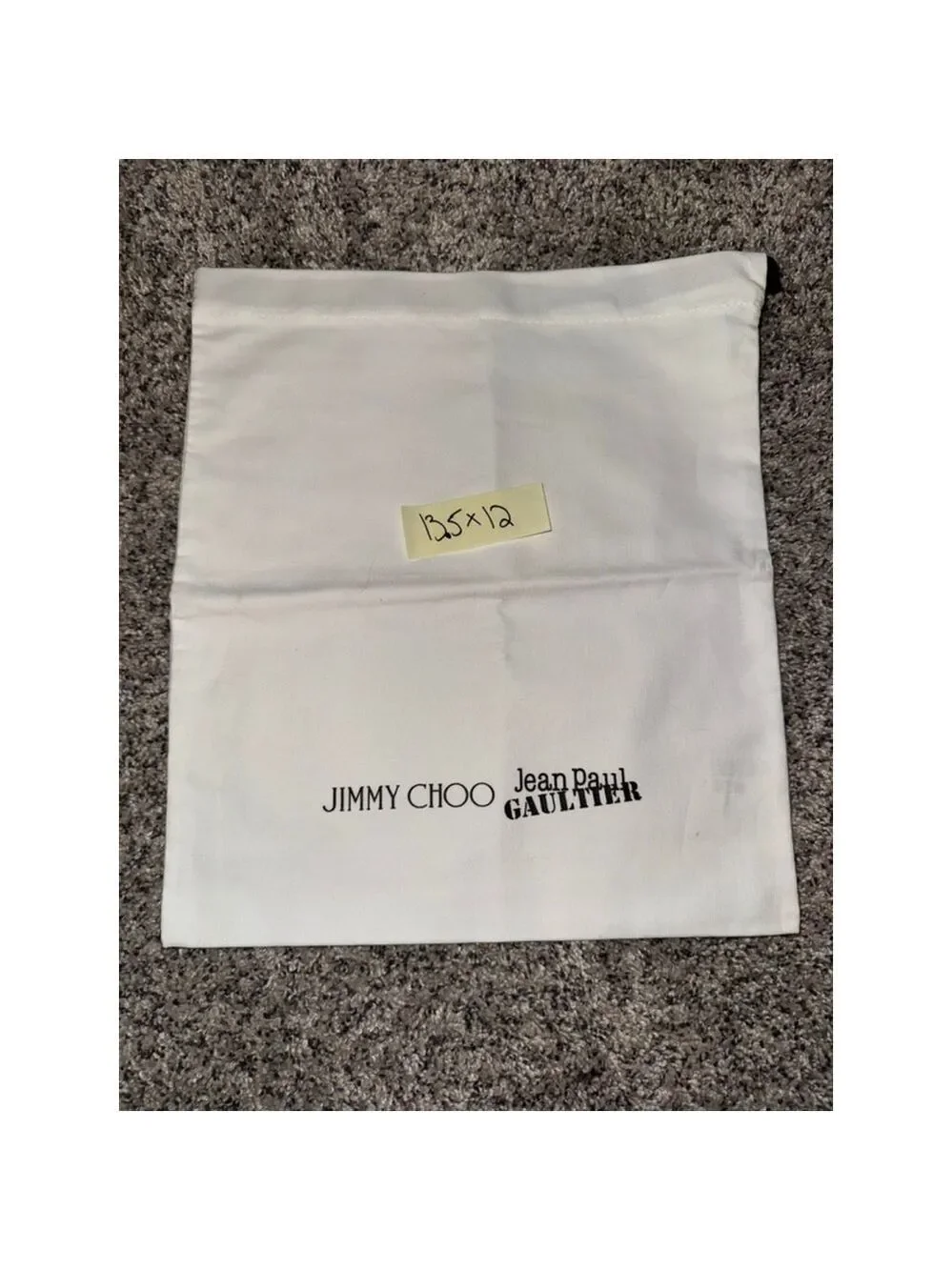 Jimmy Choo x Jean Paul Gaultier White Dust Bag Storage Pouch Logo Bag